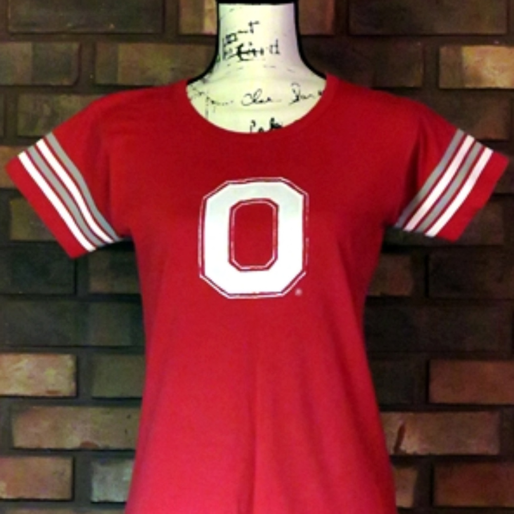 OHIO STATE Women's Tee - Applique Raw Edge - Small